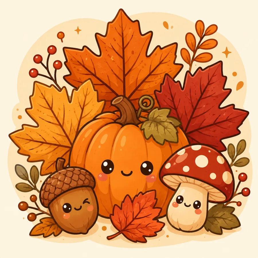 Autumn Stickers — free printable stickers