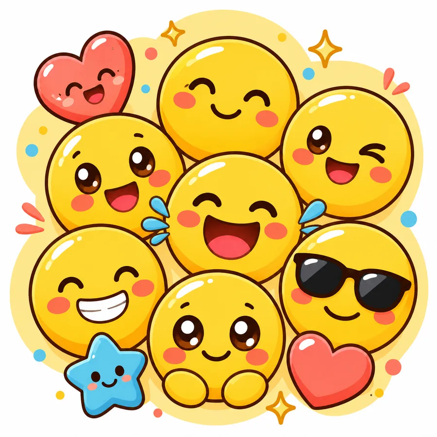 Emoji & Smiley Stickers — free printable stickers