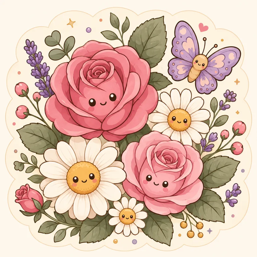 Floral Stickers — free printable stickers