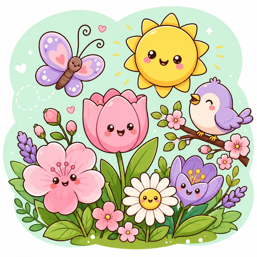 Spring Stickers — free printable stickers